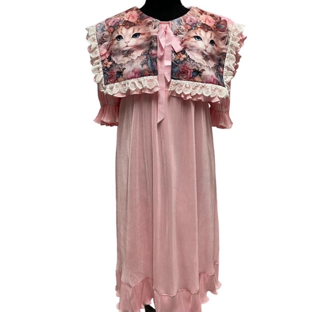 Pink Kitten Babydoll Dress